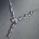 Colorful Zircon Necklace for Women Wedding Party Gift