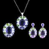 Purple Diamond Garden Necklace Jewelry Wedding Gift