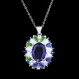 Purple Diamond Garden Necklace Jewelry Wedding Gift