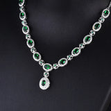 Elegant Oval Gem Necklace for Women, Perfect for Wedding or Party