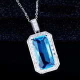 Navy Zircon Necklace for Women - Elegant Jewelry for Girls