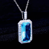 Navy Zircon Necklace for Women - Elegant Jewelry for Girls