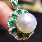 Women Pearl Necklace with Zircon Jewelry
