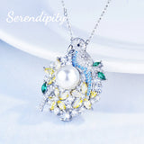 Parrot Necklace Forest Zircon Female Brilliant Jewelry Wedding