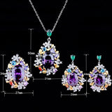Purple Zircon Necklace Beautiful and Elegant Jewelry for Women