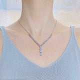 Water Drop Necklace Y-shape Female Jewelry Wedding Girl Gift