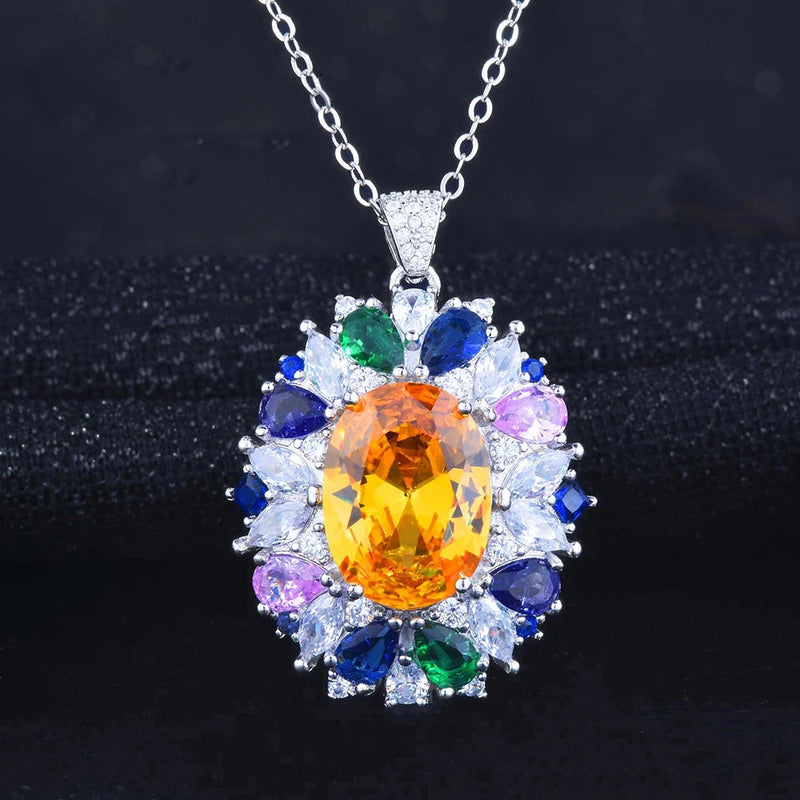 Yellow Diamond Necklace for Women