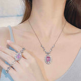 Cherry Blossom Pink Zircon Bracelet for Women