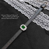 Women's Emerald Wristband Bracelet for Wedding Party