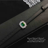 Women's Emerald Wristband Bracelet for Wedding Party