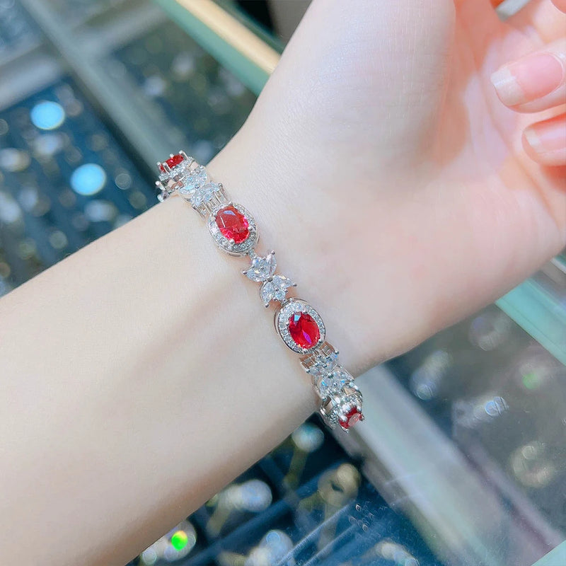 High Carbon Zircon Gem Bracelet for Women