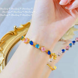 Rainbow Bracelet Candy Female Brilliant Jewelry Wedding Girl Gift