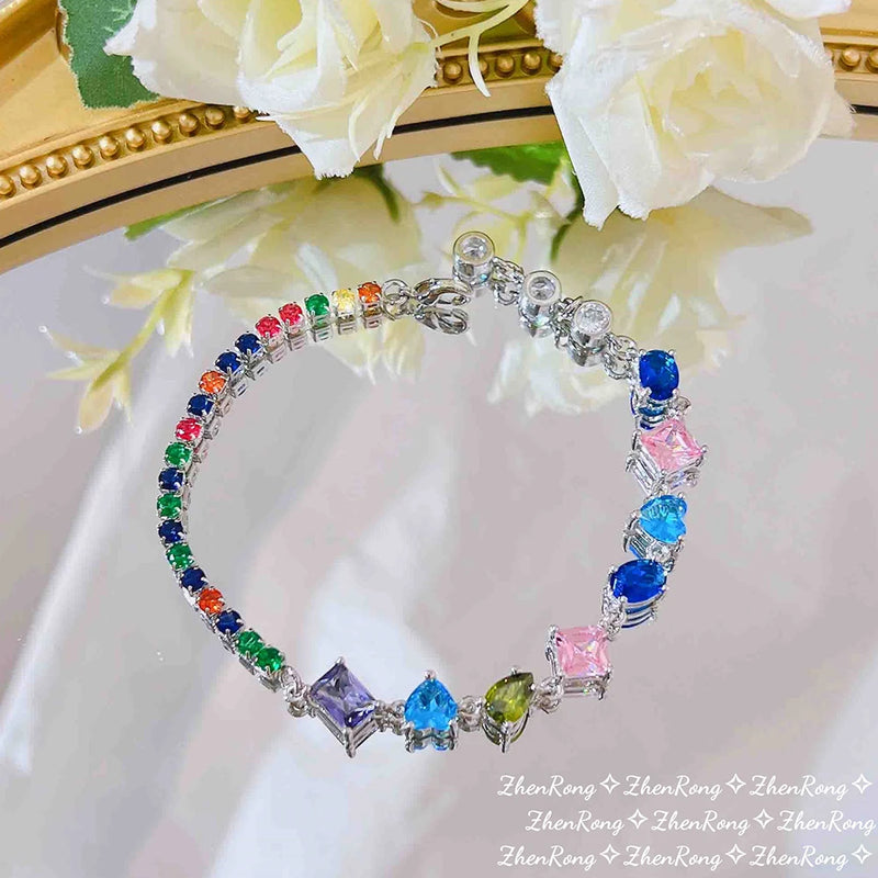 Rainbow Bracelet Candy Female Brilliant Jewelry Wedding Girl Gift