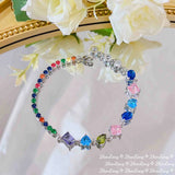 Rainbow Bracelet Candy Female Brilliant Jewelry Wedding Girl Gift