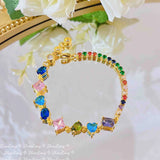 Rainbow Bracelet Candy Female Brilliant Jewelry Wedding Girl Gift