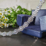 Women's Sun Flower Bracelet with Zircon Stones