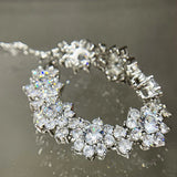 Women's Sun Flower Bracelet with Zircon Stones