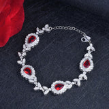 Water Drop Gem Zircon Bracelet Wedding Jewelry Gift