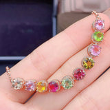 Colorful Tourmaline Bracelet Wedding Gift