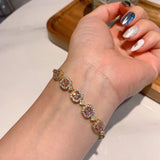 Princess Diamond Bracelet Synthetic Tourmaline Sparkling Jewelry