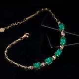 Elegant Green Tourmaline Egg Surface Bracelet