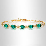 Elegant Green Tourmaline Egg Surface Bracelet