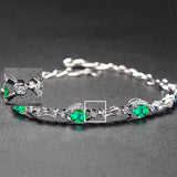 Synthetic Green Tourmaline Bracelet Jewelry Wedding Gift