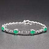 Synthetic Green Tourmaline Bracelet Jewelry Wedding Gift