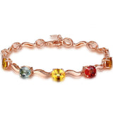 Women's Synthetic Tourmaline Gemstone Bracelet Jewelry Wedding Gift