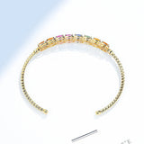Colorful Tourmaline Rainbow Bracelet Jewelry Wedding Gift Party