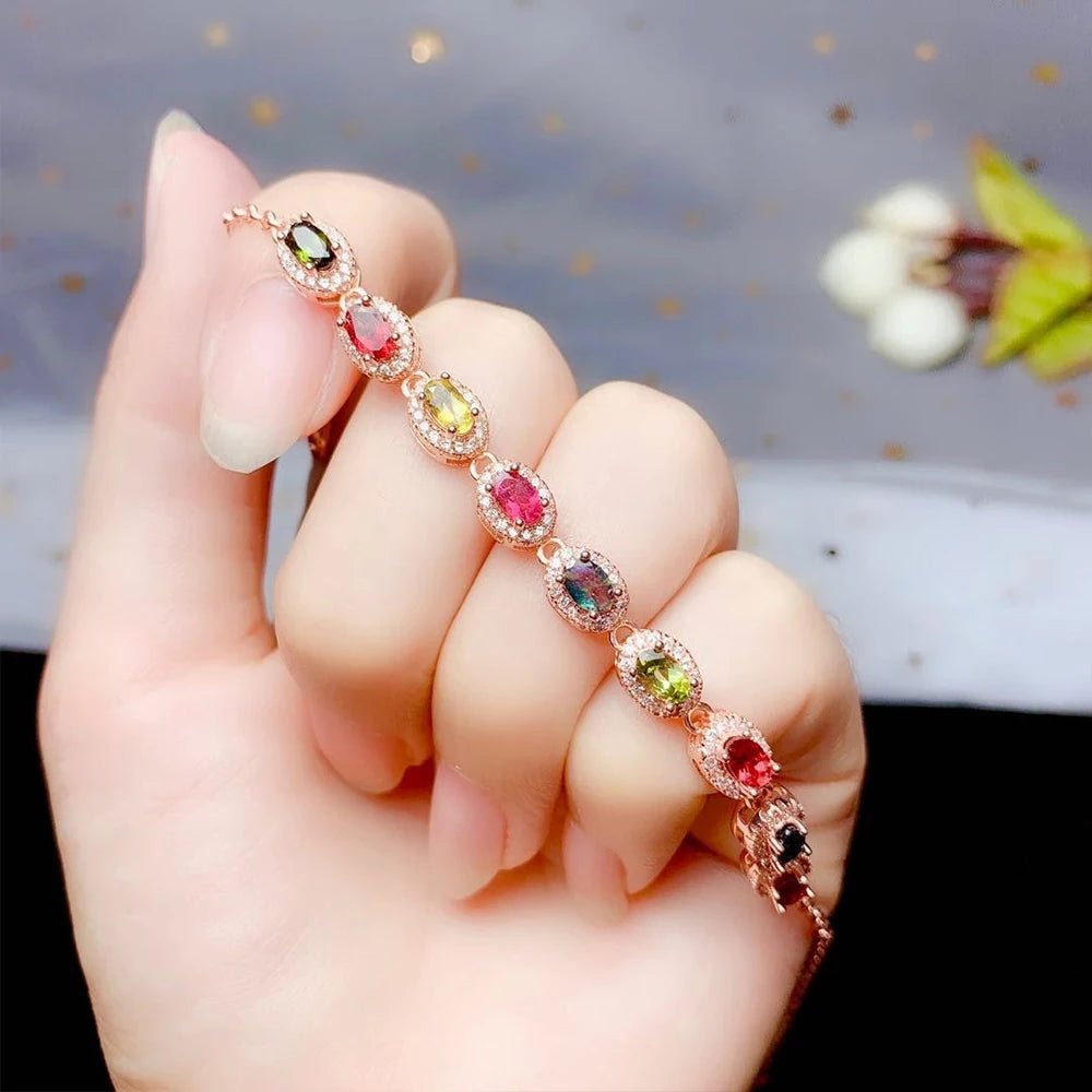 Candy Colored Zircon Diamond Bracelet Wedding Gift