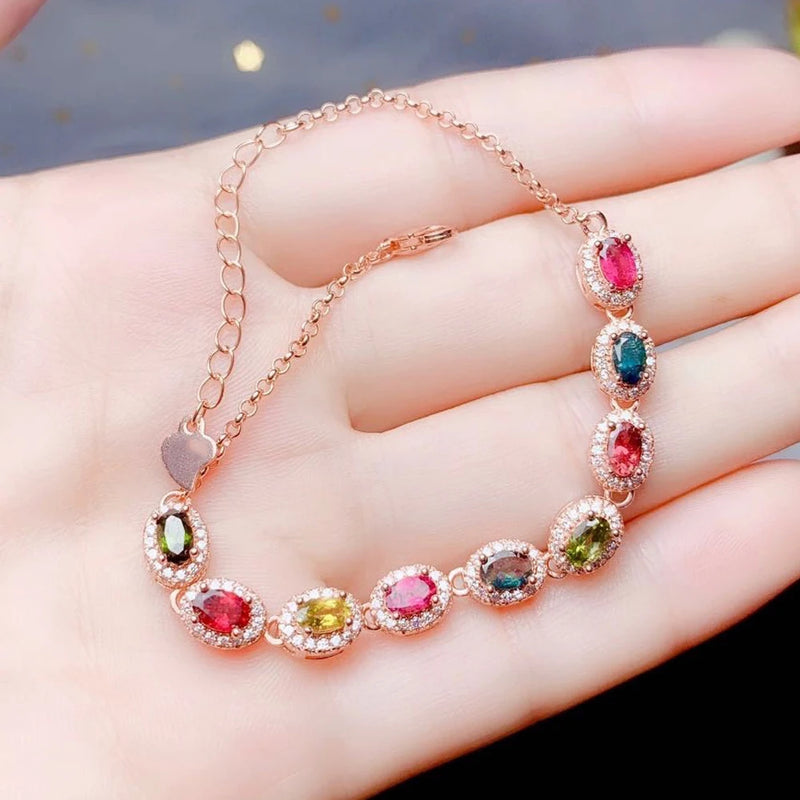 Candy Colored Zircon Diamond Bracelet Wedding Gift