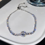 Women's Zircon Diamond Tennis Bracelet Shine Jewelry Wedding Gift