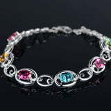 Zircon Shine Diamond Rainbow Bracelet High Carbon Diamond Jewelry