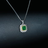 Women's Tourmaline Diamond Pendant Necklace