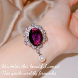 Women's Tears Pearl Pendant Necklace High Carbon Diamond Jewelry
