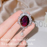 Women's Tears Pearl Pendant Necklace High Carbon Diamond Jewelry