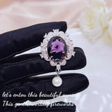 Women's Tears Pearl Pendant Necklace High Carbon Diamond Jewelry