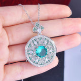 Emerald Butterfly Necklace - Zircon Jewelry for Women