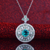 Emerald Butterfly Necklace - Zircon Jewelry for Women