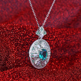 Emerald Butterfly Necklace - Zircon Jewelry for Women