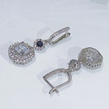 Square Zircon Earrings for Women Geometric Jewelry