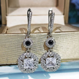 Square Zircon Earrings for Women Geometric Jewelry