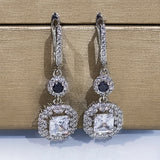 Square Zircon Earrings for Women Geometric Jewelry