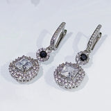 Square Zircon Earrings for Women Geometric Jewelry
