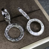 Vintage Circle Earrings Brilliant Zircon Gift Party
