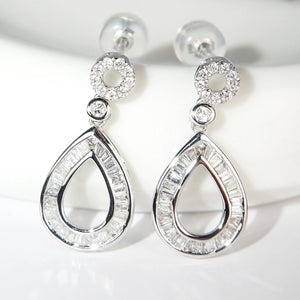 Hollow Drops Earrings Zircon Jewelry Party Gift