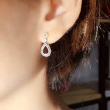 Hollow Drops Earrings Zircon Jewelry Party Gift
