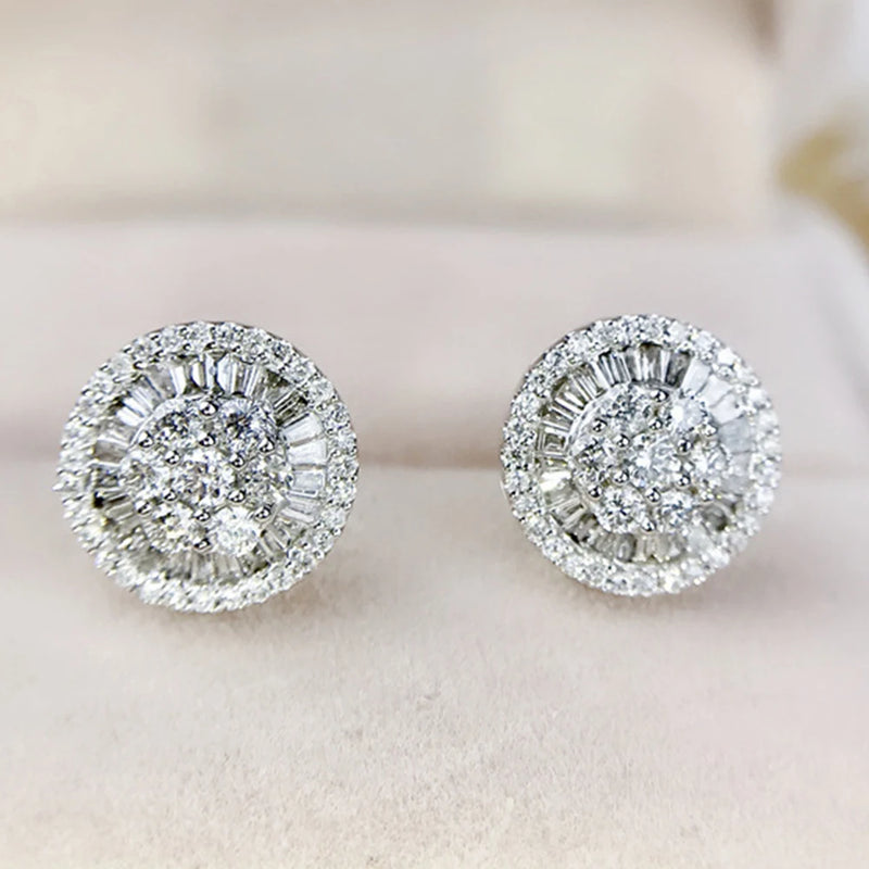 Moissanite Earrings Zircon Jewelry Gift