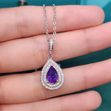 Natural Peridot Necklace Amethyst Jewelry Girl's Gift